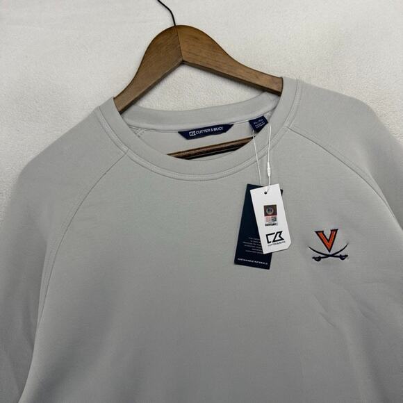 Virginia University Sweatshirt Men's XL Gray Embroidered Crewneck Cavaliers NEW - Picture 1 of 8